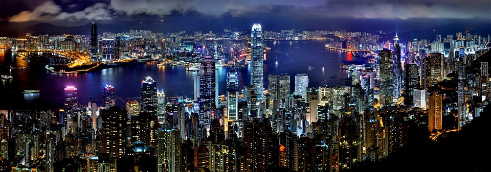 A beautiful nighttime shot of Hong Kong’s skyline